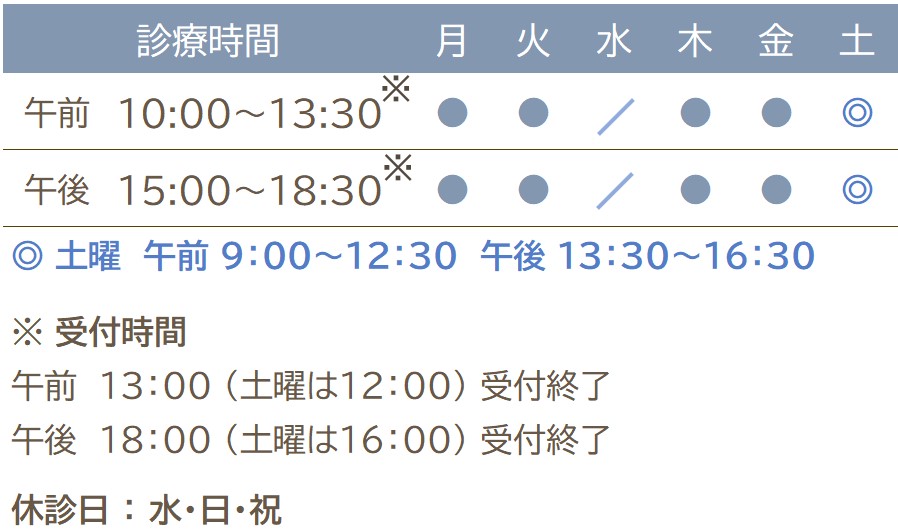 かずよ皮膚科 美容皮膚科クリニックの診療時間